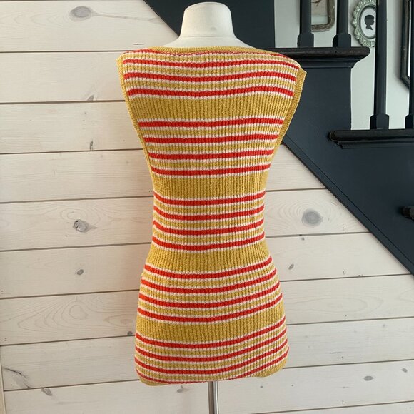 011 Free People Caroline Sweater Romper NWOT Red Combo Size Small - Picture 7 of 7